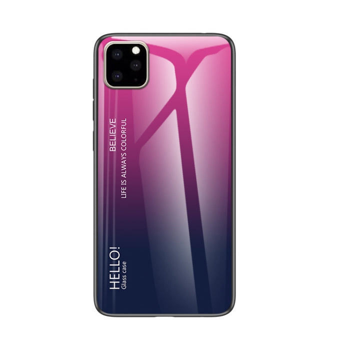 Estuche de vidrio de color degradado, For iPhone 11 Pro, For iPhone 11 Pro Max, For iPhone 11