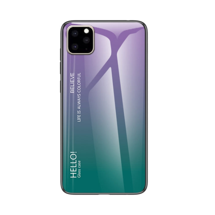 Estuche de vidrio de color degradado, For iPhone 11 Pro, For iPhone 11 Pro Max, For iPhone 11