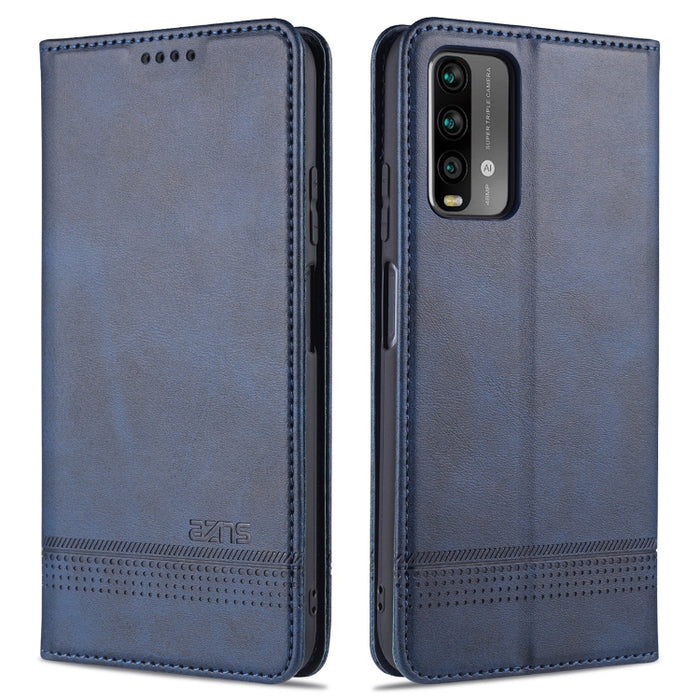 AZNS Estuche de cuero con tapa horizontal con textura de becerro magnético con ranuras para tarjetas y soporte y billetera, For Xiaomi Poco M3, For Xiaomi Redmi Note 9, For Oppo A73(4G)2020, For Oppo F17, For Oppo A92s
