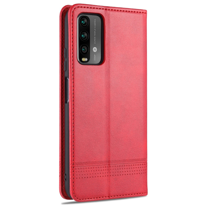AZNS Estuche de cuero con tapa horizontal con textura de becerro magnético con ranuras para tarjetas y soporte y billetera, For Xiaomi Poco M3, For Xiaomi Redmi Note 9, For Oppo A73(4G)2020, For Oppo F17, For Oppo A92s