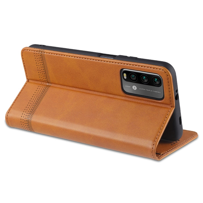 AZNS Estuche de cuero con tapa horizontal con textura de becerro magnético con ranuras para tarjetas y soporte y billetera, For Xiaomi Poco M3, For Xiaomi Redmi Note 9, For Oppo A73(4G)2020, For Oppo F17, For Oppo A92s