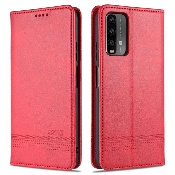 AZNS Estuche de cuero con tapa horizontal con textura de becerro magnético con ranuras para tarjetas y soporte y billetera, For Xiaomi Poco M3, For Xiaomi Redmi Note 9, For Oppo A73(4G)2020, For Oppo F17, For Oppo A92s