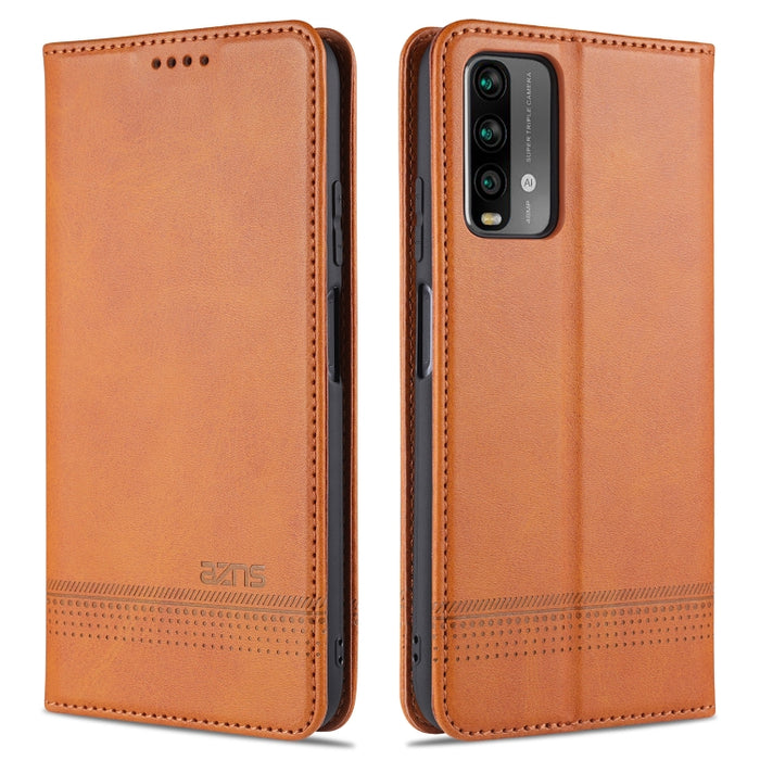 AZNS Estuche de cuero con tapa horizontal con textura de becerro magnético con ranuras para tarjetas y soporte y billetera, For Xiaomi Poco M3, For Xiaomi Redmi Note 9, For Oppo A73(4G)2020, For Oppo F17, For Oppo A92s