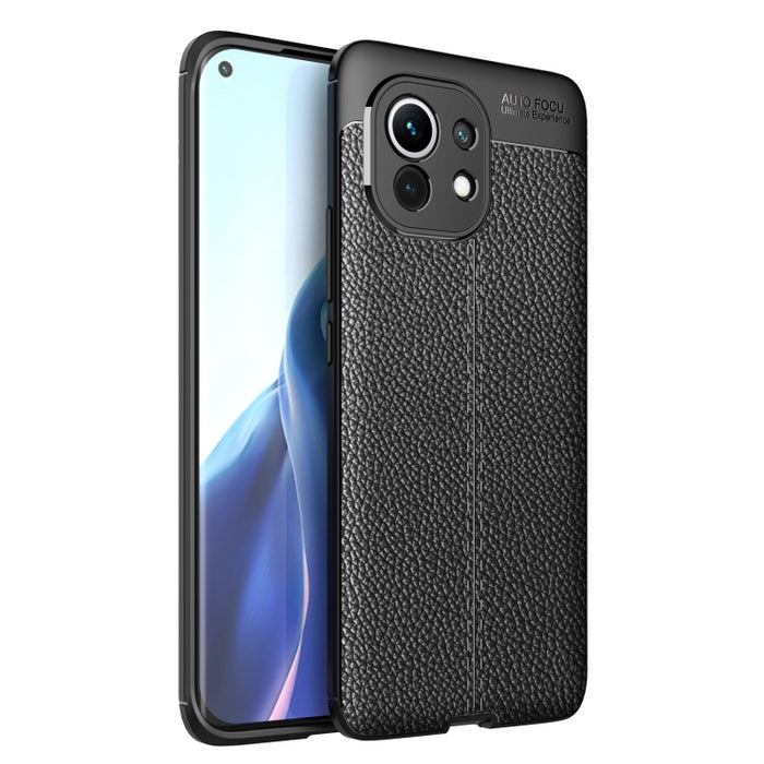 Estuche a prueba de golpes de TPU con textura Litchi, For Xiaomi Mi 11