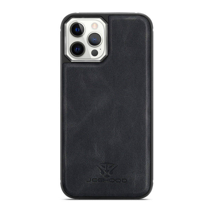 JEEHOOD Estuche de cuero desmontable magnético retro con billetera y ranura para tarjeta y soporte