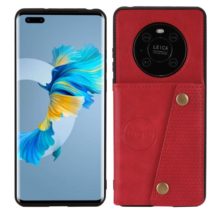 Estuche protector magnético a prueba de golpes con doble hebilla PU + TPU con ranura para tarjeta y soporte, For Huawei Mate 40, For Huawei Mate 40 Pro, For Huawei Y7a, For Samsung Galaxy A02s (EU Version), For Samsung Galaxy A12                       ...