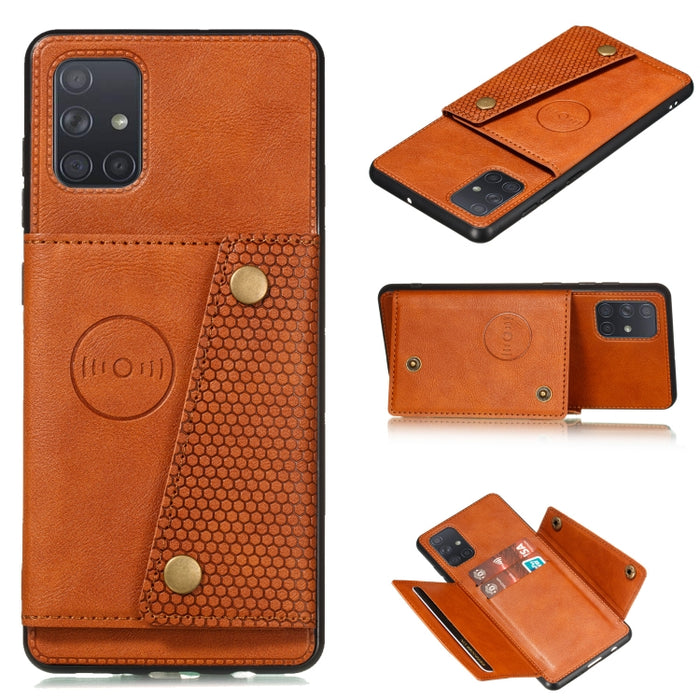 Estuche protector magnético a prueba de golpes con doble hebilla PU + TPU con ranura para tarjeta y soporte, For Huawei Mate 40, For Huawei Mate 40 Pro, For Huawei Y7a, For Samsung Galaxy A02s (EU Version), For Samsung Galaxy A12                       ...
