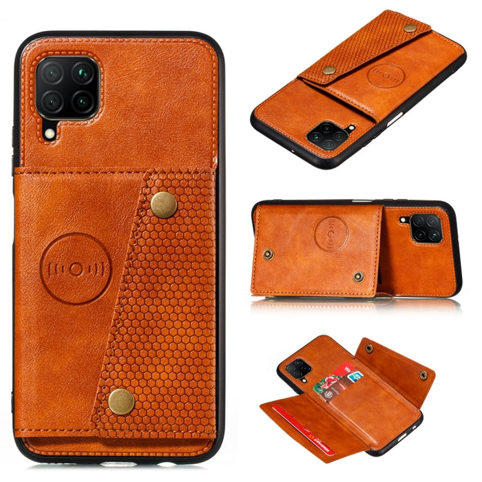 Estuche protector magnético a prueba de golpes con doble hebilla PU + TPU con ranura para tarjeta y soporte, For Huawei Mate 40, For Huawei Mate 40 Pro, For Huawei Y7a, For Samsung Galaxy A02s (EU Version), For Samsung Galaxy A12                       ...