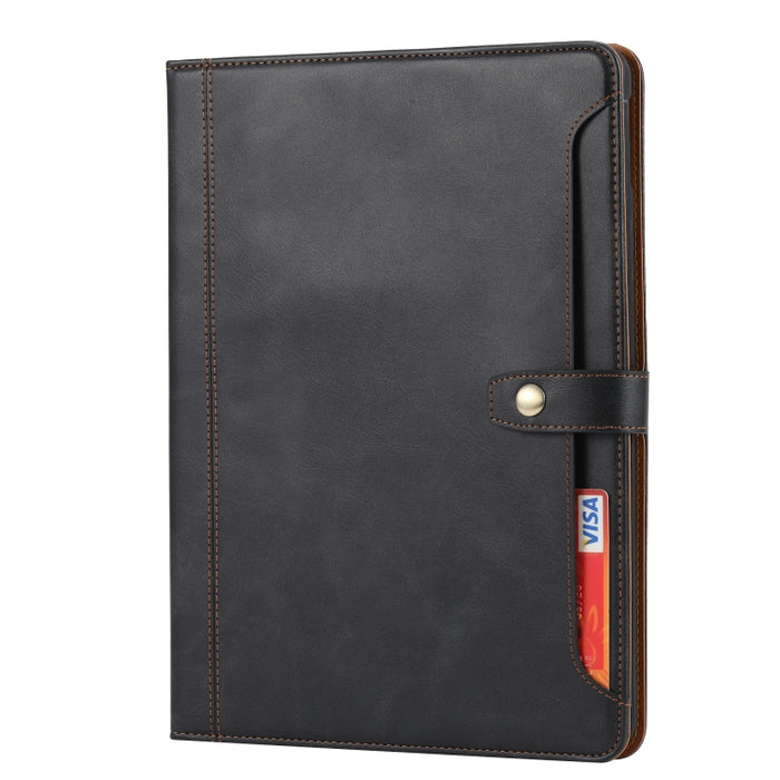 Estuche de cuero con tapa horizontal y cierre doble con textura de becerro con marco de fotos y soporte y ranuras para tarjetas y billetera, For iPad 10.2, For iPad Pro 10.5, For iPad 9.7 (2018/2017) / Air 2, For iPad mini 5 / mini 4 / mini 3          ...