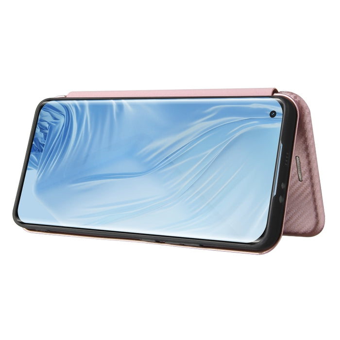 Textura de fibra de carbono Flip horizontal magnético TPU + PC + Funda de cuero PU con ranura para tarjeta, For Xiaomi Mi 11