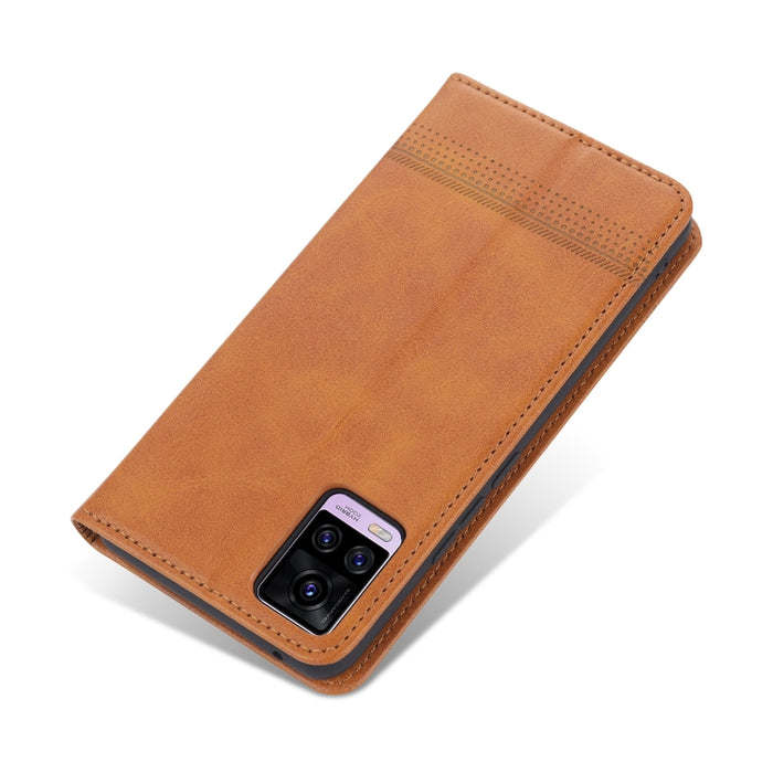 Estuche de cuero con tapa horizontal y textura de becerro magnético ZNS con ranuras para tarjetas y soporte y billetera, For vivo V20 Pro / S7, For Xiaomi Mi Note 10 Lite