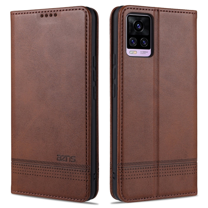 Estuche de cuero con tapa horizontal y textura de becerro magnético ZNS con ranuras para tarjetas y soporte y billetera, For vivo V20 Pro / S7, For Xiaomi Mi Note 10 Lite