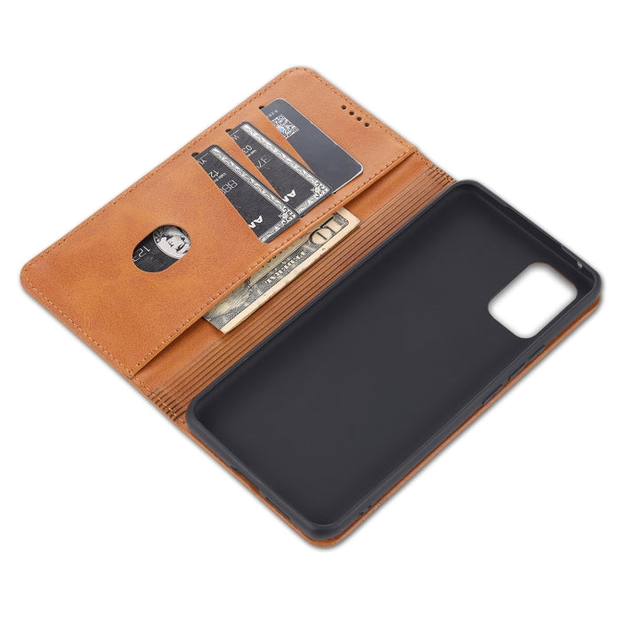 Estuche de cuero con tapa horizontal y textura de becerro magnético ZNS con ranuras para tarjetas y soporte y billetera, For vivo V20 Pro / S7, For Xiaomi Mi Note 10 Lite