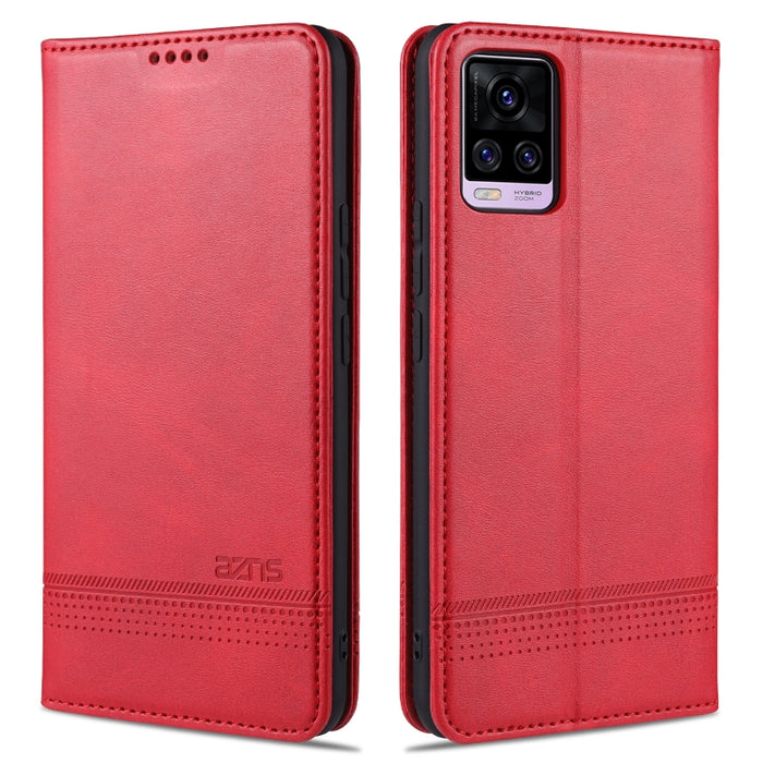 Estuche de cuero con tapa horizontal y textura de becerro magnético ZNS con ranuras para tarjetas y soporte y billetera, For vivo V20 Pro / S7, For Xiaomi Mi Note 10 Lite