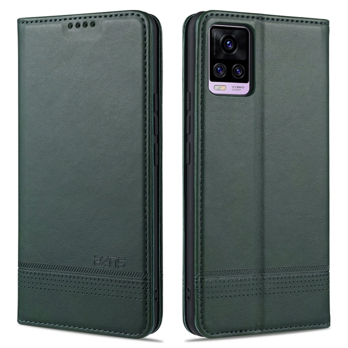 Estuche de cuero con tapa horizontal y textura de becerro magnético ZNS con ranuras para tarjetas y soporte y billetera, For vivo V20 Pro / S7, For Xiaomi Mi Note 10 Lite