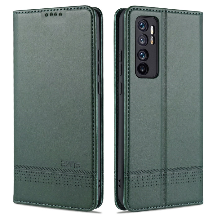 Estuche de cuero con tapa horizontal y textura de becerro magnético ZNS con ranuras para tarjetas y soporte y billetera, For vivo V20 Pro / S7, For Xiaomi Mi Note 10 Lite