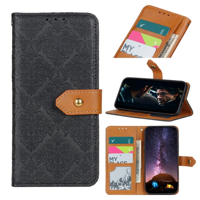 Estuche de cuero de PU con tapa horizontal y hebilla de cobre en relieve floral europeo con soporte y ranuras para tarjetas y billetera y marco de fotos, For Xiaomi Mi 10 Lite 5G, For Xiaomi Mi 10T Lite 5G, For Sony Xperia L4, For Xiaomi Mi 10T & 10T P...