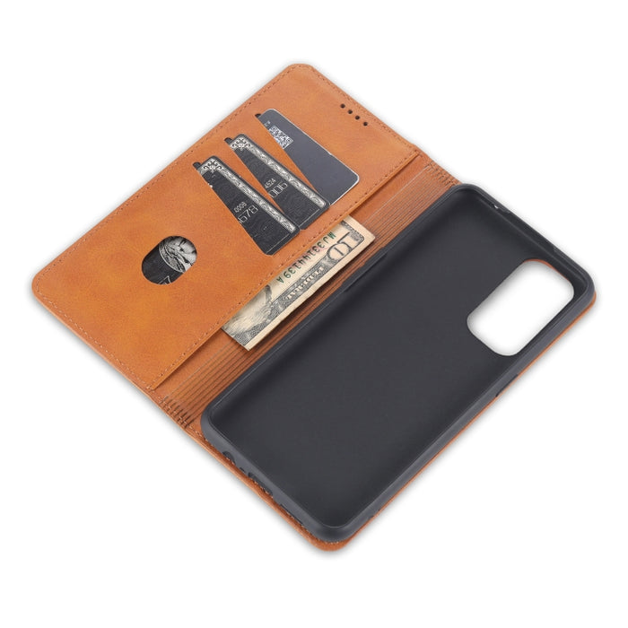 AZNS Estuche de cuero con tapa horizontal con textura de becerro magnético con ranuras para tarjetas y soporte y billetera, For Oppo Reno5 5G, For Oppo Reno5 Pro 5G, For Xiaomi Redmi Note 9 5G