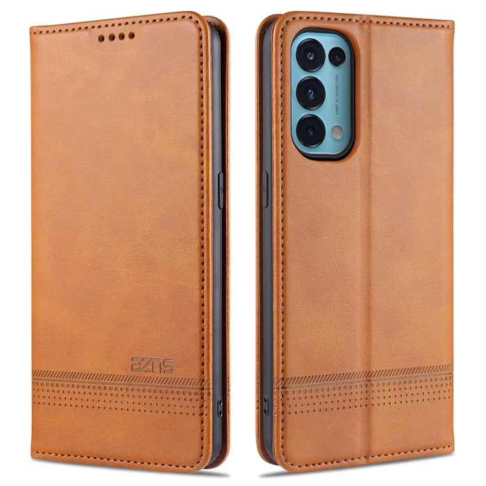 AZNS Estuche de cuero con tapa horizontal con textura de becerro magnético con ranuras para tarjetas y soporte y billetera, For Oppo Reno5 5G, For Oppo Reno5 Pro 5G, For Xiaomi Redmi Note 9 5G