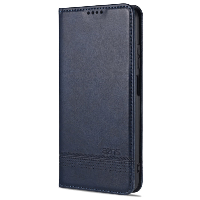 AZNS Estuche de cuero con tapa horizontal con textura de becerro magnético con ranuras para tarjetas y soporte y billetera, For Oppo Reno5 5G, For Oppo Reno5 Pro 5G, For Xiaomi Redmi Note 9 5G
