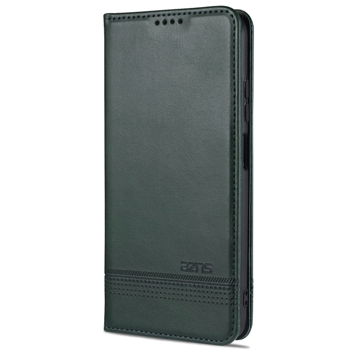 AZNS Estuche de cuero con tapa horizontal con textura de becerro magnético con ranuras para tarjetas y soporte y billetera, For Oppo Reno5 5G, For Oppo Reno5 Pro 5G, For Xiaomi Redmi Note 9 5G