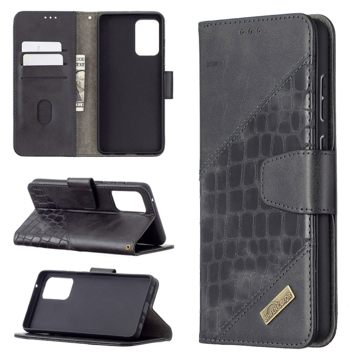 Funda de cuero PU con tapa horizontal y textura de cocodrilo a juego con billetera y soporte y ranuras para tarjetas, For Samsung Galaxy A32 5G, For Samsung Galaxy A52 5G, For Samsung Galaxy A72 5G / 4G, For Xiaomi Poco M3