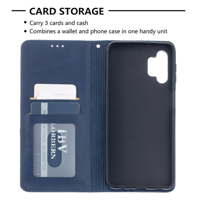 Estuche de cuero con tapa horizontal magnética invisible prismática con soporte y ranuras para tarjetas y marco de fotos, For Samsung Galaxy A32 5G, For Samsung Galaxy A52 5G, For Samsung Galaxy A72 5G, For Xiaomi Poco M3