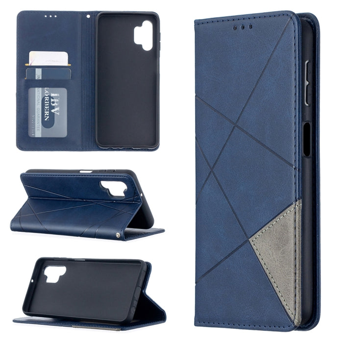 Estuche de cuero con tapa horizontal magnética invisible prismática con soporte y ranuras para tarjetas y marco de fotos, For Samsung Galaxy A32 5G, For Samsung Galaxy A52 5G, For Samsung Galaxy A72 5G, For Xiaomi Poco M3