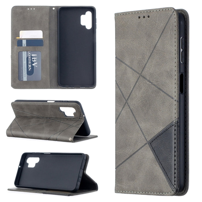 Estuche de cuero con tapa horizontal magnética invisible prismática con soporte y ranuras para tarjetas y marco de fotos, For Samsung Galaxy A32 5G, For Samsung Galaxy A52 5G, For Samsung Galaxy A72 5G, For Xiaomi Poco M3