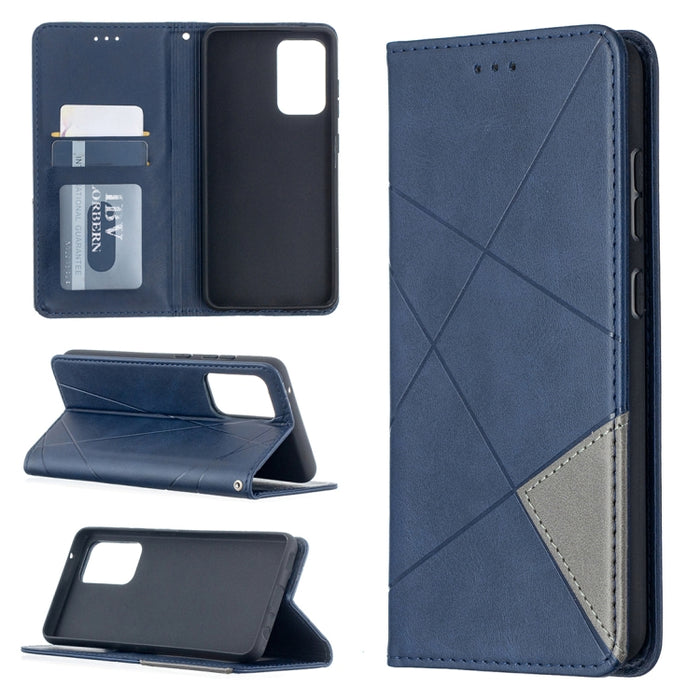 Estuche de cuero con tapa horizontal magnética invisible prismática con soporte y ranuras para tarjetas y marco de fotos, For Samsung Galaxy A32 5G, For Samsung Galaxy A52 5G, For Samsung Galaxy A72 5G, For Xiaomi Poco M3