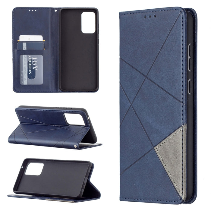 Estuche de cuero con tapa horizontal magnética invisible prismática con soporte y ranuras para tarjetas y marco de fotos, For Samsung Galaxy A32 5G, For Samsung Galaxy A52 5G, For Samsung Galaxy A72 5G, For Xiaomi Poco M3