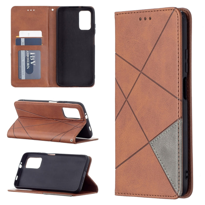Estuche de cuero con tapa horizontal magnética invisible prismática con soporte y ranuras para tarjetas y marco de fotos, For Samsung Galaxy A32 5G, For Samsung Galaxy A52 5G, For Samsung Galaxy A72 5G, For Xiaomi Poco M3