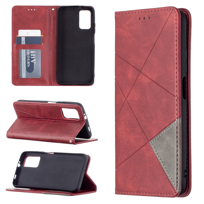 Estuche de cuero con tapa horizontal magnética invisible prismática con soporte y ranuras para tarjetas y marco de fotos, For Samsung Galaxy A32 5G, For Samsung Galaxy A52 5G, For Samsung Galaxy A72 5G, For Xiaomi Poco M3