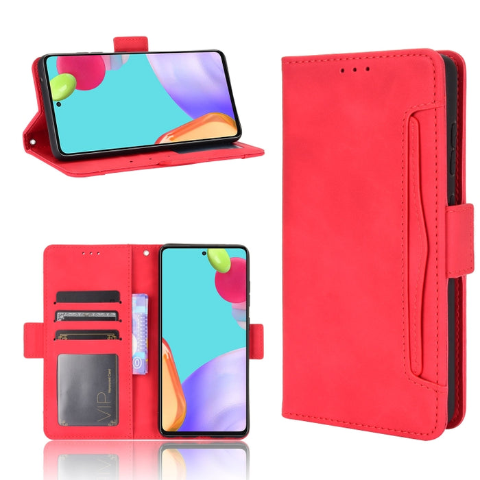 Estuche de cuero con tapa horizontal con patrón de piel de becerro con soporte y ranuras para tarjetas y marco de fotos, For Samsung Galaxy A02s, For Samsung Galaxy A52 5G, For Samsung Galaxy A72 5G / 4G, For Samsung Galaxy S21+ 5G                     ...