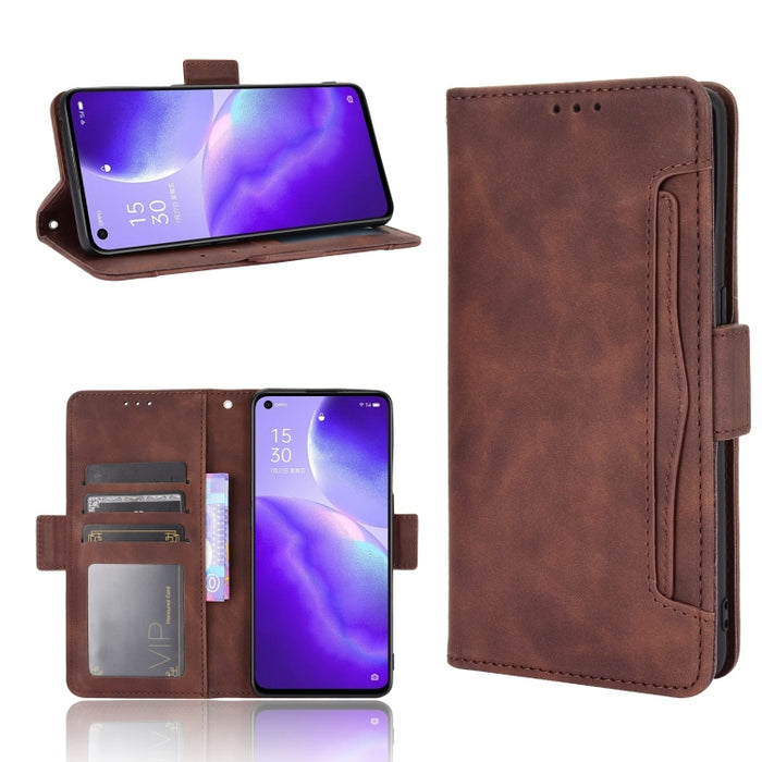 Estuche de cuero con tapa horizontal con patrón de piel de becerro con soporte y ranuras para tarjetas y marco de fotos, For Samsung Galaxy A02s, For Samsung Galaxy A52 5G, For Samsung Galaxy A72 5G / 4G, For Samsung Galaxy S21+ 5G                     ...