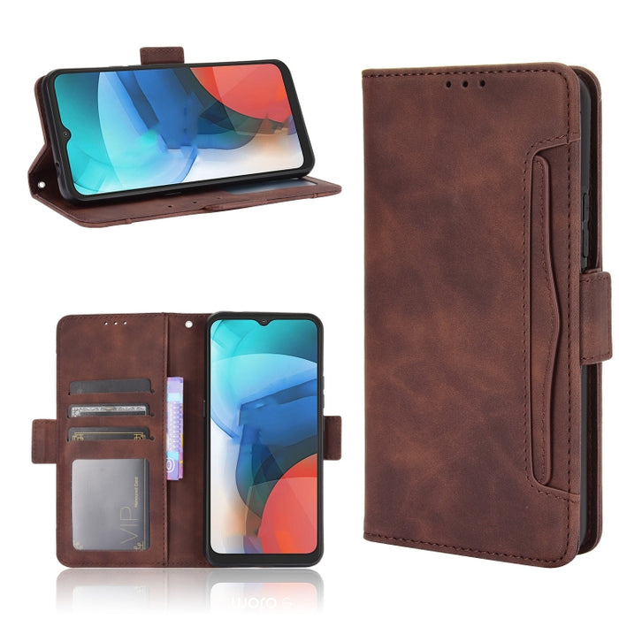 Estuche de cuero con tapa horizontal con patrón de piel de becerro con soporte y ranuras para tarjetas y marco de fotos, For Samsung Galaxy A02s, For Samsung Galaxy A52 5G, For Samsung Galaxy A72 5G / 4G, For Samsung Galaxy S21+ 5G                     ...
