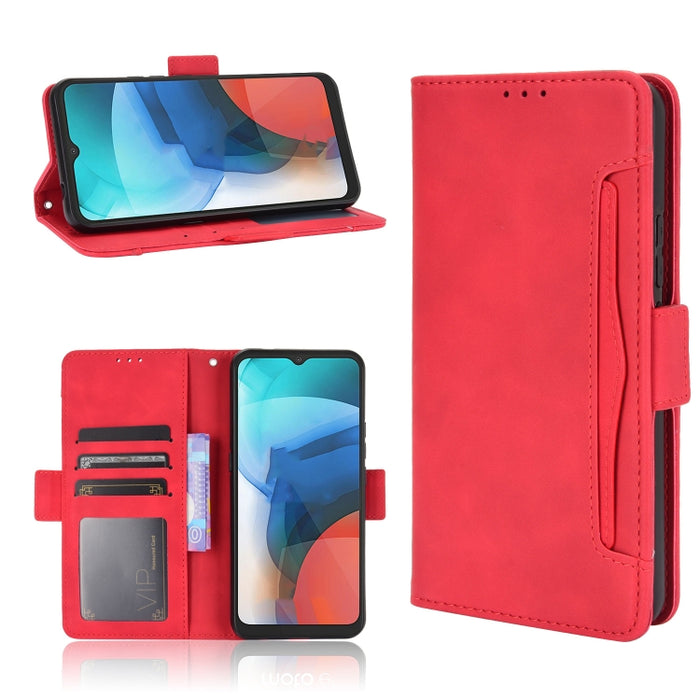 Estuche de cuero con tapa horizontal con patrón de piel de becerro con soporte y ranuras para tarjetas y marco de fotos, For Samsung Galaxy A02s, For Samsung Galaxy A52 5G, For Samsung Galaxy A72 5G / 4G, For Samsung Galaxy S21+ 5G                     ...