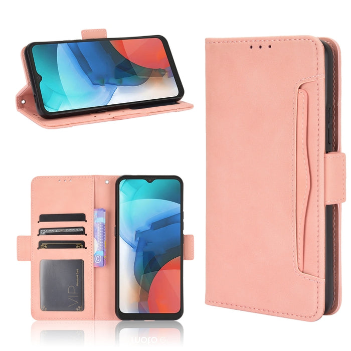 Estuche de cuero con tapa horizontal con patrón de piel de becerro con soporte y ranuras para tarjetas y marco de fotos, For Samsung Galaxy A02s, For Samsung Galaxy A52 5G, For Samsung Galaxy A72 5G / 4G, For Samsung Galaxy S21+ 5G                     ...