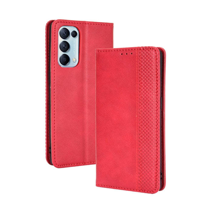 Hebilla magnética Retro Crazy Horse Texture Funda de cuero con tapa horizontal con soporte y ranuras para tarjetas y marco de fotos, For Motorola Moto E7, For OPPO Reno5 5G, For OPPO Reno5 Pro 5G, For Xiaomi Redmi 9T/ 9 Power                           ...
