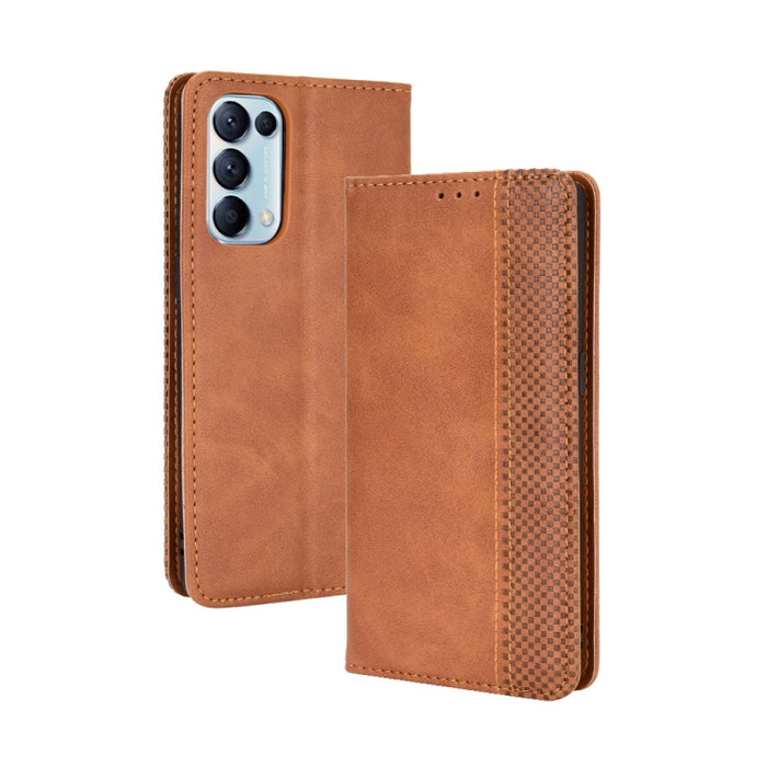 Hebilla magnética Retro Crazy Horse Texture Funda de cuero con tapa horizontal con soporte y ranuras para tarjetas y marco de fotos, For Motorola Moto E7, For OPPO Reno5 5G, For OPPO Reno5 Pro 5G, For Xiaomi Redmi 9T/ 9 Power                           ...