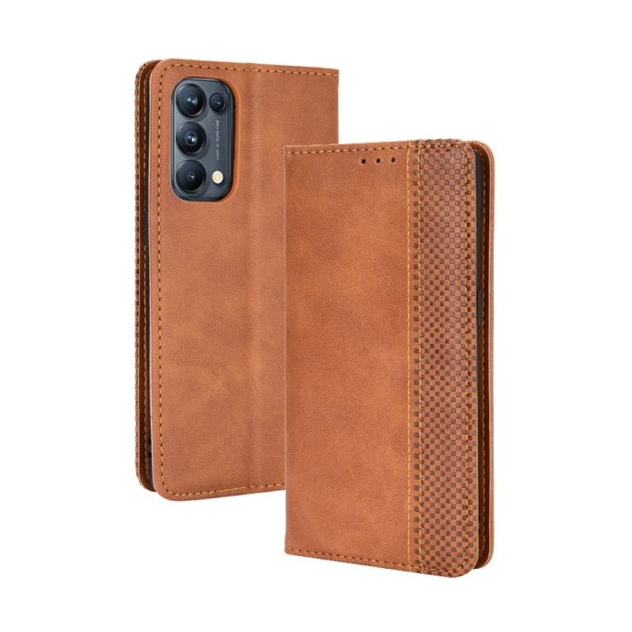 Hebilla magnética Retro Crazy Horse Texture Funda de cuero con tapa horizontal con soporte y ranuras para tarjetas y marco de fotos, For Motorola Moto E7, For OPPO Reno5 5G, For OPPO Reno5 Pro 5G, For Xiaomi Redmi 9T/ 9 Power                           ...
