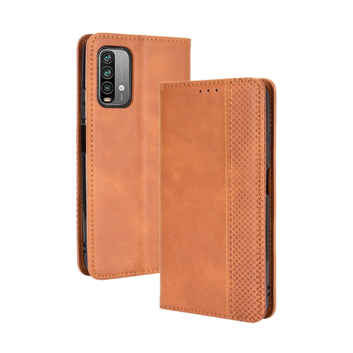 Hebilla magnética Retro Crazy Horse Texture Funda de cuero con tapa horizontal con soporte y ranuras para tarjetas y marco de fotos, For Motorola Moto E7, For OPPO Reno5 5G, For OPPO Reno5 Pro 5G, For Xiaomi Redmi 9T/ 9 Power                           ...