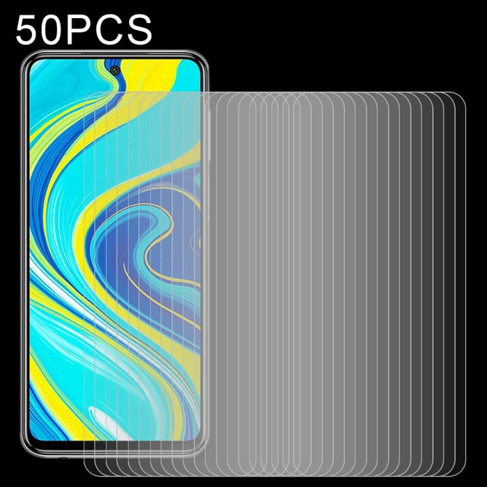 50 PCS 0.26mm 9H 2.5D Película de vidrio templado, For Xiaomi Redmi K40 (50 PCS), For Xiaomi Poco X3 (50 PCS), For Xiaomi Poco M3 (50 PCS), For Xiaomi Poco C3 (50 PCS), For Xiaomi Redmi 9A (50 PCS), For Xiaomi Redmi Note 9S (50 PCS)                    ...