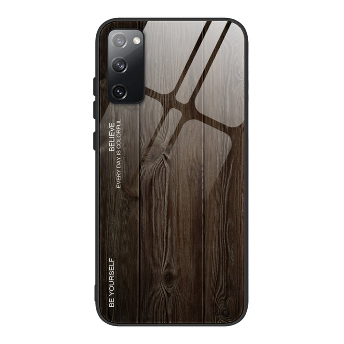Estuche protector de vidrio de grano de madera, For Samsung Galaxy S20, For Samsung Galaxy S20 Plus, For Samsung Galaxy S20 Ultra, For Samsung Galaxy S20 FE, For Samsung Galaxy S21 5G, For Samsung Galaxy S21 Plus, For Samsung Galaxy S21 Ultra 5G       ...
