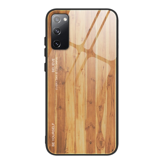 Estuche protector de vidrio de grano de madera, For Samsung Galaxy S20, For Samsung Galaxy S20 Plus, For Samsung Galaxy S20 Ultra, For Samsung Galaxy S20 FE, For Samsung Galaxy S21 5G, For Samsung Galaxy S21 Plus, For Samsung Galaxy S21 Ultra 5G       ...