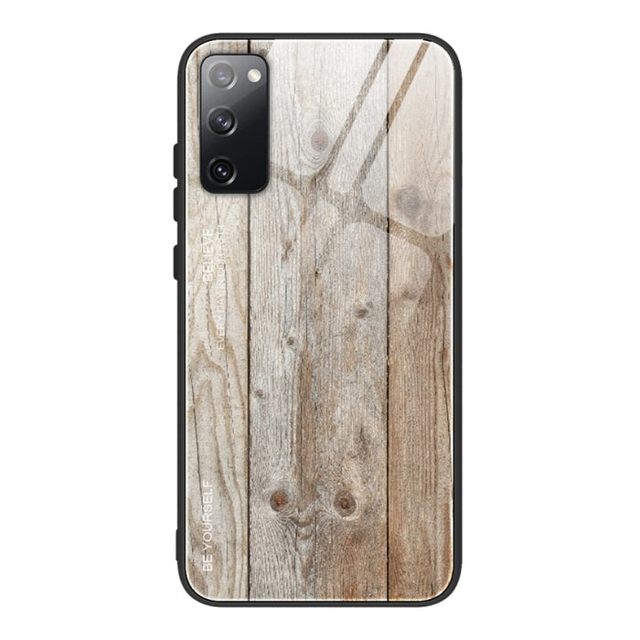 Estuche protector de vidrio de grano de madera, For Samsung Galaxy S20, For Samsung Galaxy S20 Plus, For Samsung Galaxy S20 Ultra, For Samsung Galaxy S20 FE, For Samsung Galaxy S21 5G, For Samsung Galaxy S21 Plus, For Samsung Galaxy S21 Ultra 5G       ...
