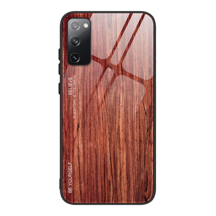 Estuche protector de vidrio de grano de madera, For Samsung Galaxy S20, For Samsung Galaxy S20 Plus, For Samsung Galaxy S20 Ultra, For Samsung Galaxy S20 FE, For Samsung Galaxy S21 5G, For Samsung Galaxy S21 Plus, For Samsung Galaxy S21 Ultra 5G       ...