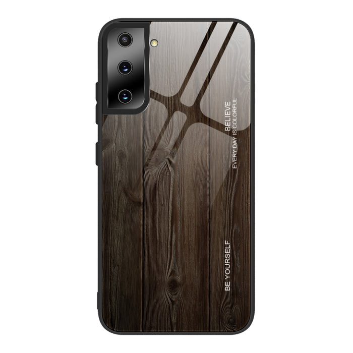 Estuche protector de vidrio de grano de madera, For Samsung Galaxy S20, For Samsung Galaxy S20 Plus, For Samsung Galaxy S20 Ultra, For Samsung Galaxy S20 FE, For Samsung Galaxy S21 5G, For Samsung Galaxy S21 Plus, For Samsung Galaxy S21 Ultra 5G       ...