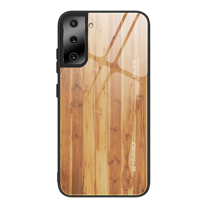 Estuche protector de vidrio de grano de madera, For Samsung Galaxy S20, For Samsung Galaxy S20 Plus, For Samsung Galaxy S20 Ultra, For Samsung Galaxy S20 FE, For Samsung Galaxy S21 5G, For Samsung Galaxy S21 Plus, For Samsung Galaxy S21 Ultra 5G       ...