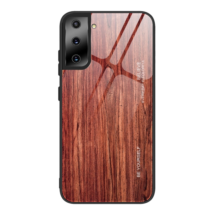 Estuche protector de vidrio de grano de madera, For Samsung Galaxy S20, For Samsung Galaxy S20 Plus, For Samsung Galaxy S20 Ultra, For Samsung Galaxy S20 FE, For Samsung Galaxy S21 5G, For Samsung Galaxy S21 Plus, For Samsung Galaxy S21 Ultra 5G       ...